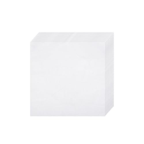 10 PCS Embroidery Fabric, Pre-Cut White Natural Cotton Embroidery Cloth Fabric, Embroidery Cloth Squares for Embroidery Garment Craft (7 × 7 Inch)