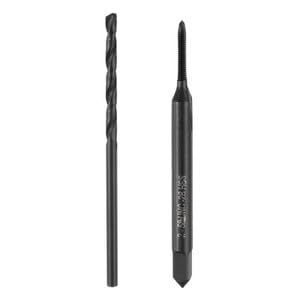 #US Tap and Drill Bit Set 2-56 UNC Straight Flute Tap & 1.8mm Drill Bit Black