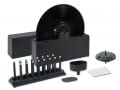 PULIZIA DISCHI KIT 33 45 GIRI COMPLETO DI LIQUIDO E VASCHETTA E SUPPORTO