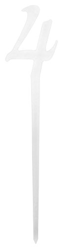 Victoria Lynn VL47254 Number On Stick 4 Silver Mirror