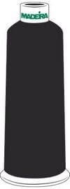 Madeira Rayon Embroidery Thread 5500yd Cone BLACK Color: 1006
