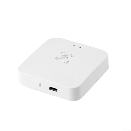 Detector de presencia humana 24G Sensor de movimiento de onda milimétrica compatible con Smart Home PIR Sensor de cuerpo para iluminación y seguridad, blanco (ForZigbee)