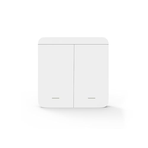 Kit Interruttore Luce Smart WiFi – Ricevitore + Interruttore Wireless, Controllo Remoto Intelligente compatibile con App Tuya e Google Home/Alexa (1 Interruttore (2 Tasti))