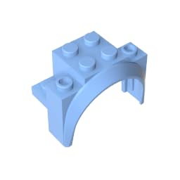 Transport Wheel Arch, Mudguard 4x2 1/2x2 1/3 10 Pieces GDS-2021 Compatible with Lego Toys Bulk Classics Moc Color:Bright Light Blue 212