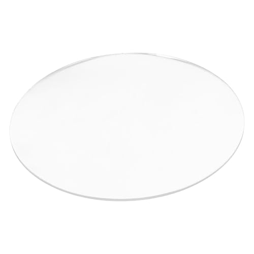 SOLUSTRE Transparent Acrylic Round Disc Cake Storage Tray Round Display Board for Projects Acrylic Sheet for Cake Decorating and Crafting