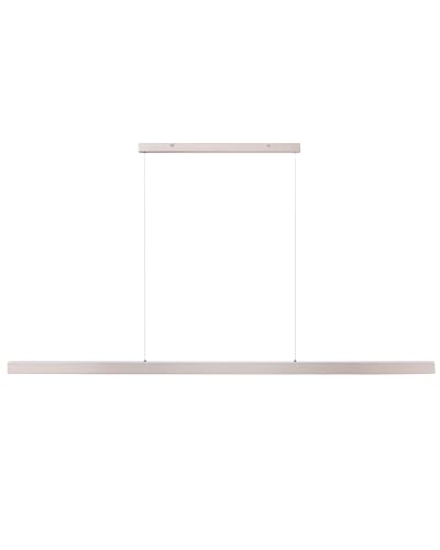 Lámpara LED colgante lineal de 160 cm techo metal cobrizo industrial Baddana salon