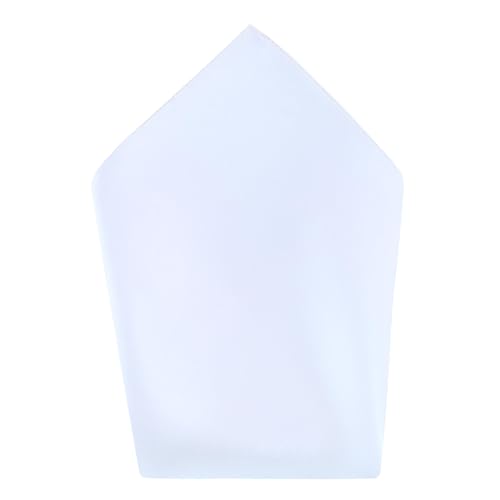Trafalgar Men's Sutton Solid Color 13 Inch Silk Pocket Square, White