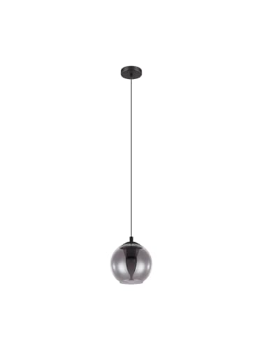 Lustre à suspension moderne en verre fumé pour un salon chaleureux