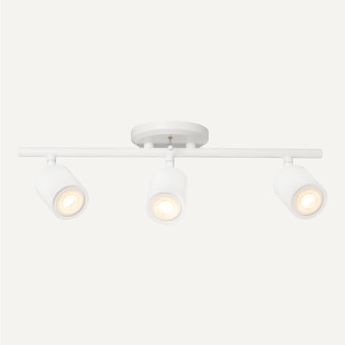Amazon Basics 3-Light Track Lighting Kit, Dimmable, GU10 MR16 LED Bulbs Included, 500 Lumens, Soft White, Adjustable Heads, 19.9L x 5.1W x 6.65H in, White - image 4