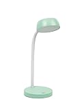 Oxford Click, Lámpara Escritorio LED, Luz Cálida, Brazo Flexible, 33cm, Color Verde Ice Mint