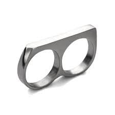 Dual Black White ring for boys men always wear it all time Metal Jade Ring