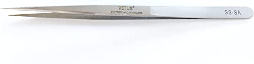 Alluring Eyelash Extension Tweezers - Straight, Curved, Semi Curved for Volume & Classic Eyelash Application(5A-SA, 5B-SA, 6A-SA, 1-SA, SS-SA, 7-SA) (SS-SA)