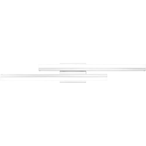 Image of PRESDE 32 inch Inch LED Bathroom Vanity Light Bar, Modern Silver Wall Bar Fixture Over Mirror Dimmable