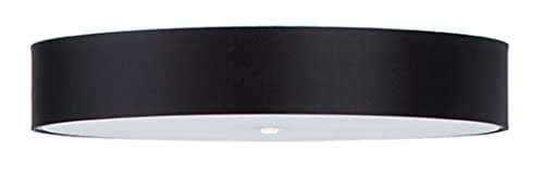 Plafonnier SCALE 80 L noir Sollux pour illuminer une grande salle à manger