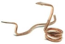 Vista 2 de Cobre Nag Nagin Joda Plata Chapado en Plata, Plateado Yantra (Un par) Kal sarp dosha Nivaran Grah Shanti Shiv Pooja