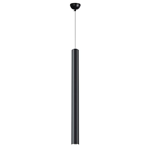 Suspension LED tube noir RAGGZZ lustre cylindrique pour comptoir de cuisine