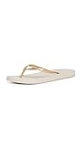 Ipanema Women's Ana Tan Flip Flop, Beige/Gold, 9 M US