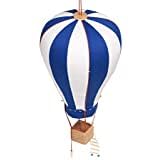 Hanging Textile Hot Air Balloon Kid Room Decor Navy Blue & White Large