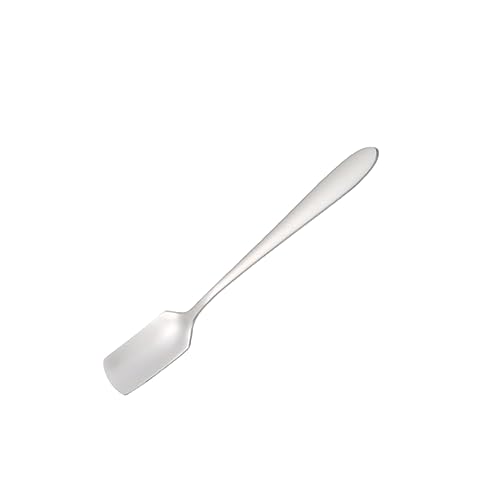 PRETYZOOM Long Spatula Spoon Square Tip Stainless Steel Mixers for Lemonade Iced Tea Coffee Ice Cream Silver