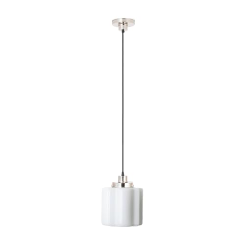 Suspension sur cordon Kramer 20's Nickel : luminaire Art Deco rétro