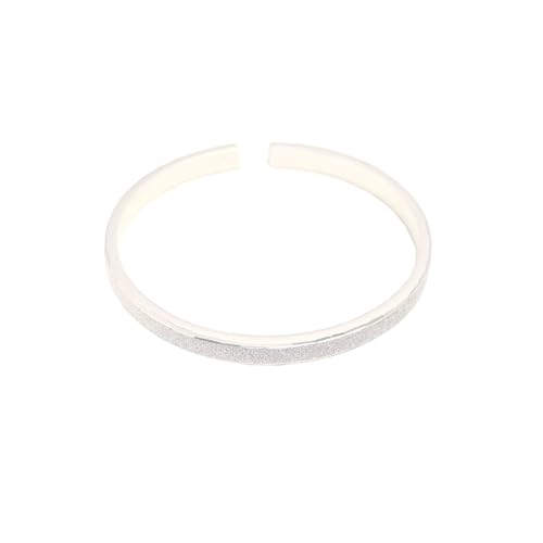 999.9 Sterling Silver Cuff Bracelet, Frosted Texture