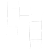 POPETPOP 6 pièces Lot de Piquets de Jardin Forme H Galvanisé Support Affichage Extérieu...