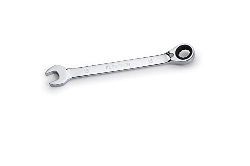 Flzosper 18Mm Metric Reversible Geared Wrench,Box End Head 72-Tooth Reversible Ratcheting Combination Wrench Spanner #TOP8