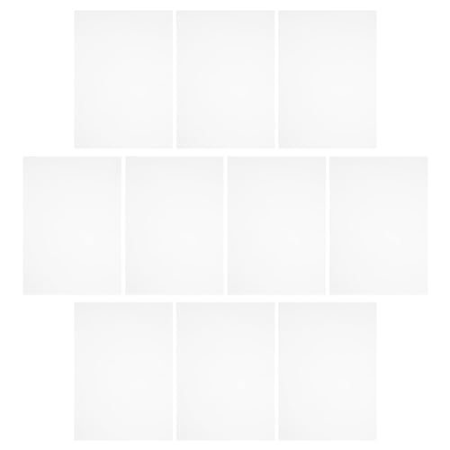 TOKIDNY Feuilles de PVC Rigides Transparentes 05 MM A4 10 Pièces Film Protecteur Double Face Film Plastique Rigide Haute Transparence pour Loisirs Créatifs et Protection de Cadres