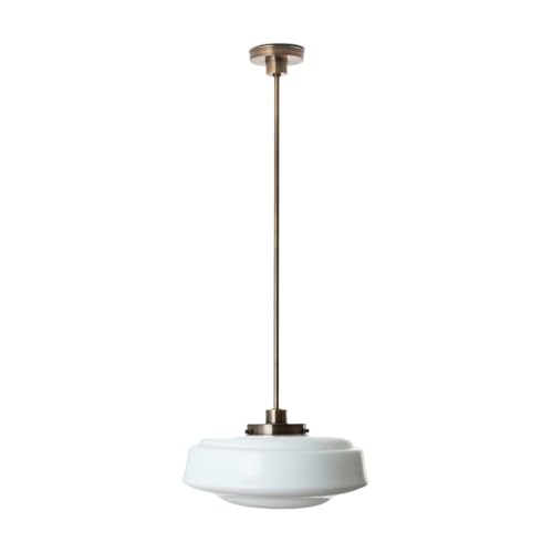 Lampe suspendue saucer 20's bronze suspension retro lustre art deco chic