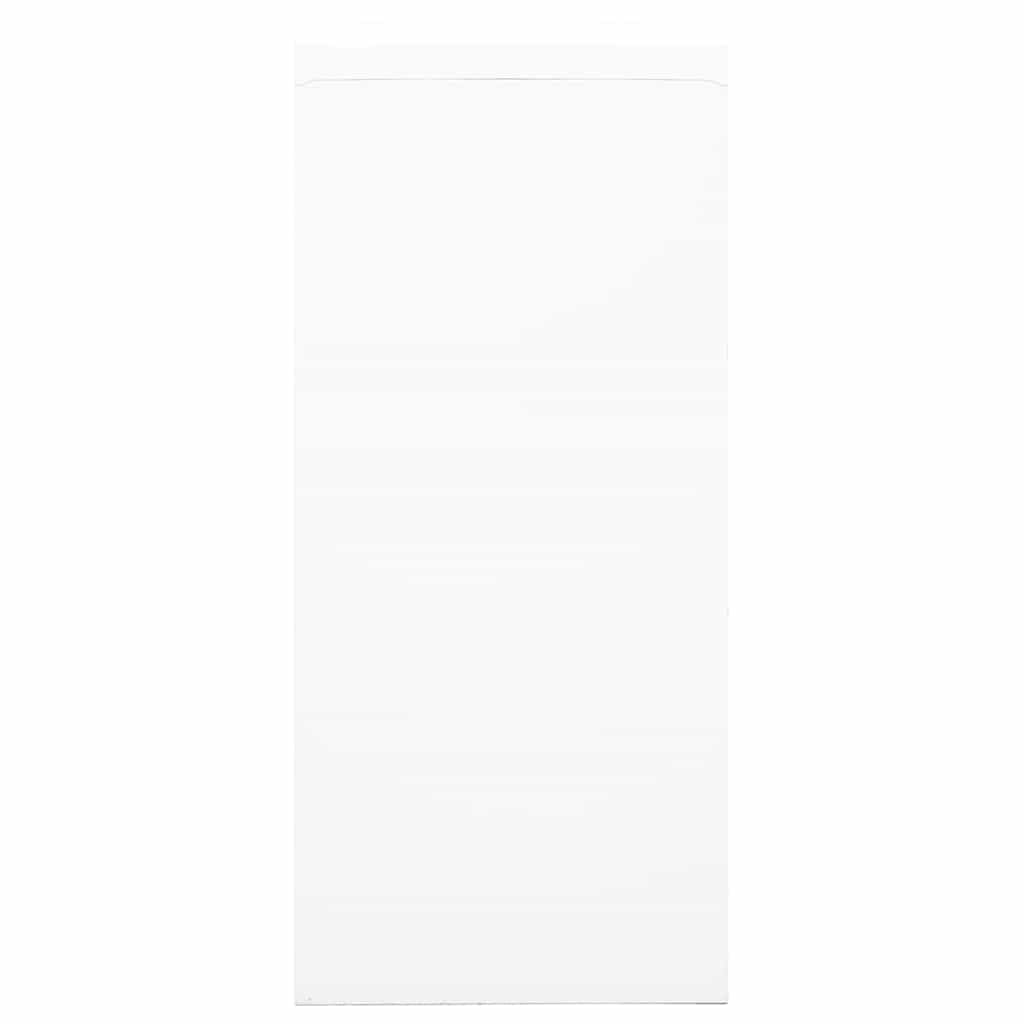 Szafa z drzwiami przesuwnymi, biała, ze stali, 90 x 40 x 90 cm, z zamkiem, 2 wkładane półki, zamykana, idealna jako szafka do przechowywania do biura, warsztatu, kuchni lub piwnicy