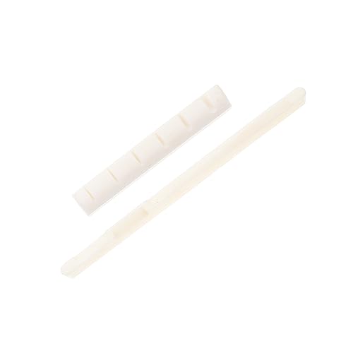 Yardwe Pure Bone Guitar Nut Strings Upper Lower String Nuts Acoustic Guitar Bridge Saddles