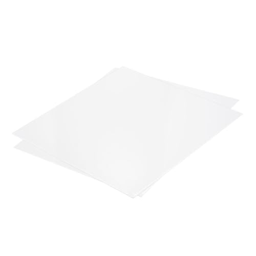 MECCANIXITY ABS Plastic Sheet 12 Inch x 12 Inch x 0.04 Inch ABS Styrene Sheets for Building Model DIY Crafts Panel White 2 Pcs