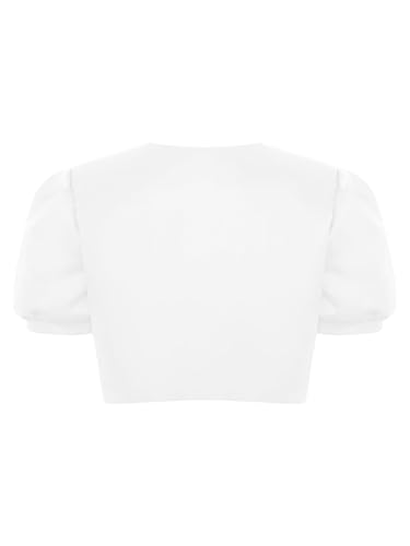 Flower Kids Girls Lace Sheer Bolero Shrug Short Sleeve First Communion Satin Party Dress Cardigan Top4