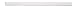 Tanis Brush MB760236 Strip Brush with 5/16" Type #7 Stainless Steel Backing, White Polyester Bristles, 36" Overall Length, 1" Trim Length, 0.008" Bristle Diameter