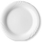 6-stück Dessertteller flach - 20 cm Durchmesser - Minimalistisch, Rund, Weiße Glattlackierung, Mikrowellengeeignet, Spülmaschinenfest, Speiseteller