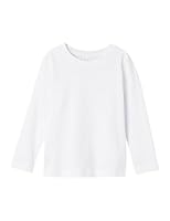 NAME IT Jungen Nmmvobbo Top Noos Langarmshirt, Bright White, 104 EU