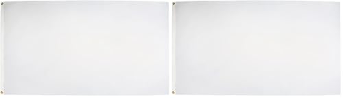 Image of AZ FLAG - Race Officer White Flag - 2x3 Ft- 100D Polyester Racing Banner with Two Metal Grommets - Fade Resistant - Vivid Colors - 2' x 3' Feet - 90x60 Cm (Pack of 2)