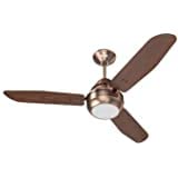 1200MM Antique Finish Super Premium Anti-Rust Ceiling Fan with Built-in 6 Colour LED Light (Antique Copper Rosewood)