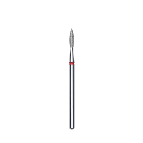 STALEKS PRO   DIAMANTE BIT   Llama afilada (anillo rojo) I Juego de fresa de uñas I Kit de lijado para lijadoras eléctricas I Punta para manicura y pedicura adaptativas (FA11R021/8)