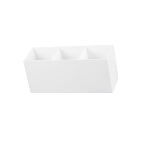 DOITOOL Portapennelli Per Trucco in Plastica Di Contenitore Per Trucchi Da Tavolo Organizer Per Cosmetici e Gioielli Bianco
