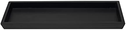 Black Wood Tray - Vanity, Bathroom Toilet Tank Tray, Countertop Organizer, Perfume or Jewelry Storage, Candles or DIY Decor Projects and Centerpieces