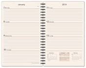Scully Leather 2025 WIRED Desk Weekly & Monthly Refill, Page Size 5 x 8 inch      Spiral-bound