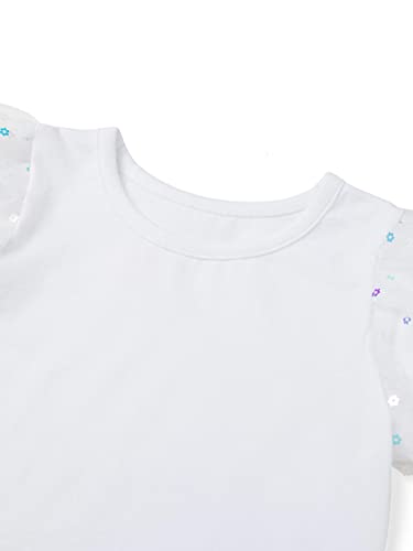 Ozkiz Toddler Baby Girls Summer Short Sleeve Cotton T-Shirts 3-7Y4