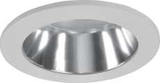 MONUMENT GIDDS-298908 298908 Recessed Lighting Universal 4" Alzak Baffle Chrome Reflector with White Trim Ring