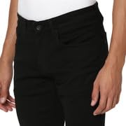 Image of Spykar Men Black Cotton Slim Fit Narrow Length Clean Look Low Rise Stretchable Jeans (Skinny)