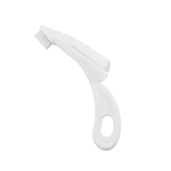 VINGVO Dog Toothbrush, Cat Toothbrush, Nylon Bristle Cat Finger Toothbrush Soft Ergonomic Handle Dog Tooth Brush Pet Toothbrush Teeth Whitening Pet Supplies (White)-f9Dz2GQc