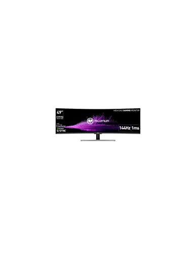 Millenium Moniteur 49' Gaming Monitor pour e-Sport Full HD 144Hz with 1ms (1920 x 1080p, TN, 16:9, 3x HDMI, Display Port MD49 WQHD/144Hz/DP 6023 Noir MD49'Pro