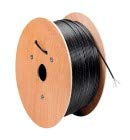 Cat, 5e Outdoor Bulk Cable, UL/CSA CMG 24 AWG 100% Copper Outdoor with Iron Solid Bulk Cable, 1000 Ff (305M) Black Color