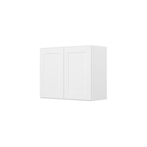 Image of Furinno Shaker Wall Kitchen Cabinet 2-Doors, Ready to Assemble, 12 D x 30 W x 24 H, White