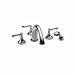 Newport Brass 3-1027/56 Newport Brass 3-1027 Amisa Triple Handle Deck Mounted Roman Tub Filler with Handshower and Metal Lever Handles